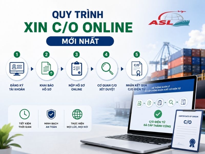 Hướng dẫn đăng ký và xin cấp C/O online nhanh chóng theo quy trình điện tử mới nhất.