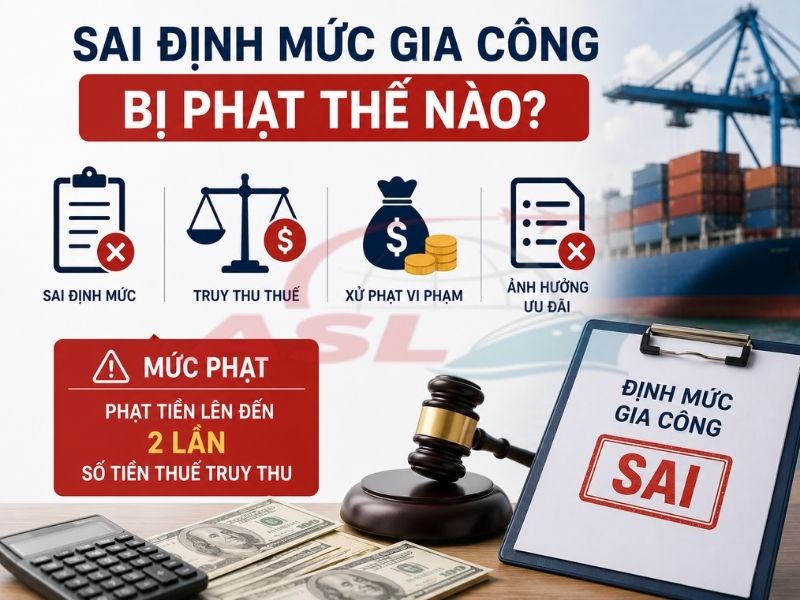 Sai định mức hàng gia công có thể khiến doanh nghiệp bị truy thu thuế và xử phạt ra sao?
