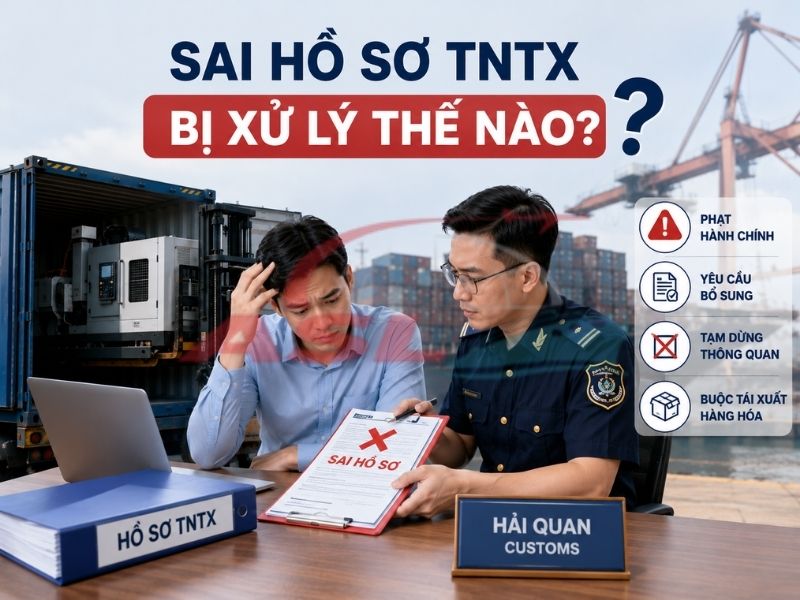 Sai hồ sơ tạm nhập tái xuất có thể khiến doanh nghiệp bị xử phạt và chậm tái xuất hàng hóa.