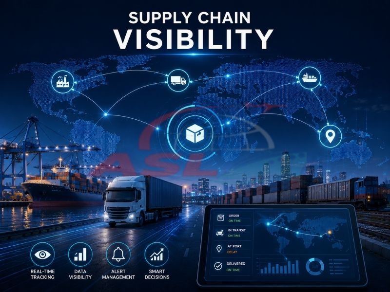 Supply chain visibility giúp doanh nghiệp theo dõi hàng hóa và tối ưu logistics quốc tế hiệu quả hơn.