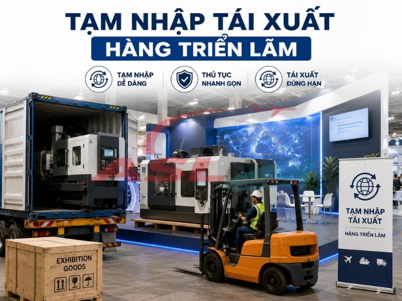 Hướng dẫn thủ tục TNTX hàng triển lãm, hội chợ và thiết bị trưng bày quốc tế.