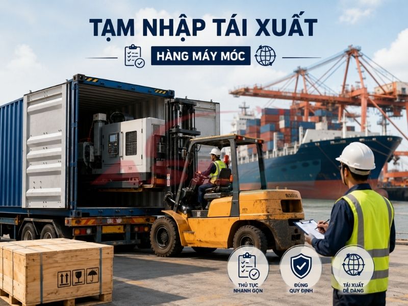 Hướng dẫn thủ tục tạm nhập tái xuất máy móc và thiết bị phục vụ dự án hoặc triển lãm.