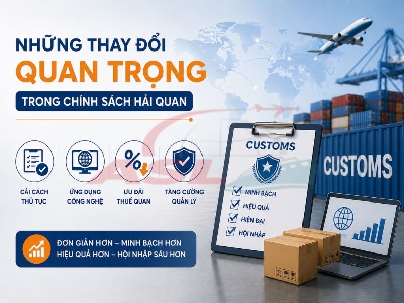 Tổng hợp những thay đổi quan trọng trong chính sách hải quan ảnh hưởng đến doanh nghiệp năm 2026.