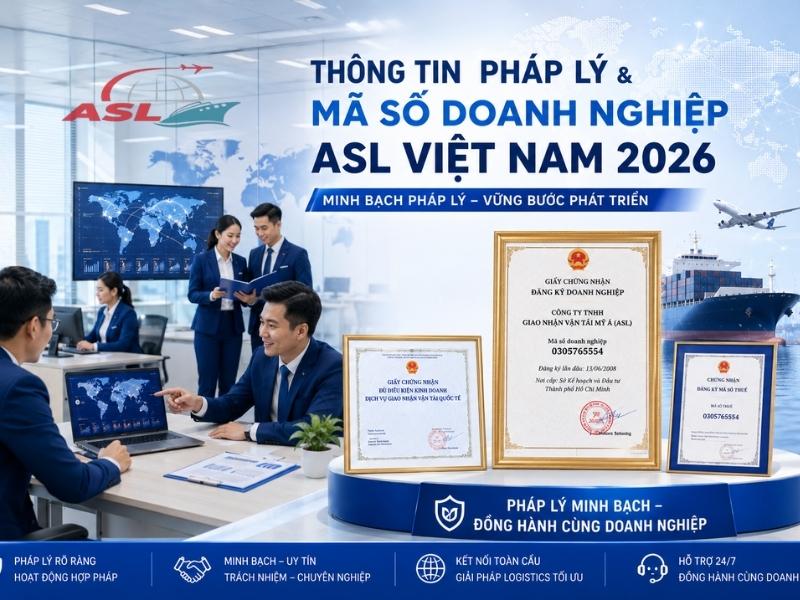 Cập nhật thông tin pháp lý, mã số doanh nghiệp và hồ sơ hoạt động của ASL Việt Nam.