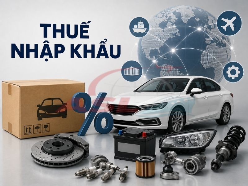 Cập nhật thuế nhập khẩu ô tô và linh kiện ô tô theo chính sách mới nhất năm 2026.