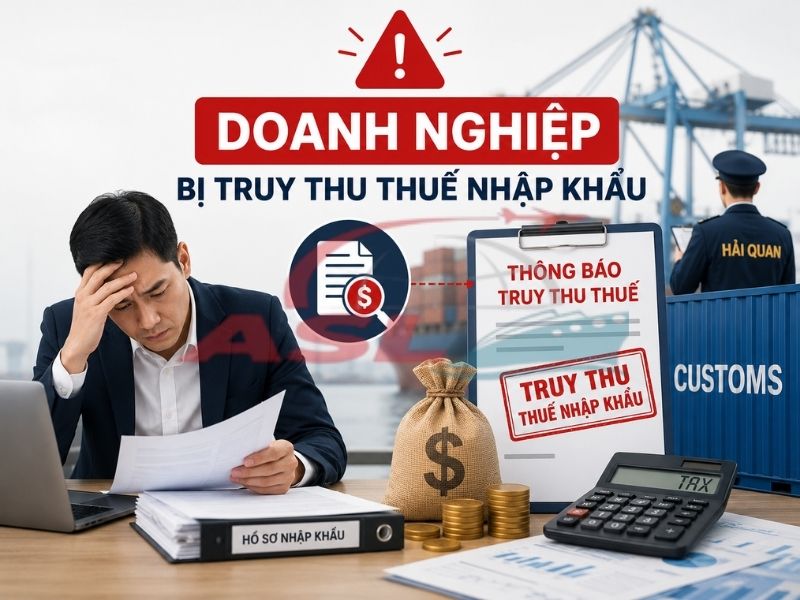 Nguyên nhân doanh nghiệp bị truy thu thuế nhập khẩu và cách hạn chế rủi ro khi khai báo hải quan.