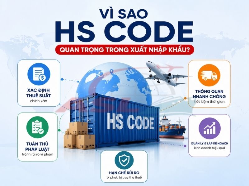Phân tích vai trò của HS Code trong tính thuế, chính sách quản lý và thông quan hàng hóa.