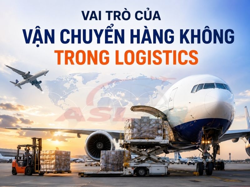 Phân tích vai trò vận chuyển hàng không trong hệ thống logistics toàn cầu.