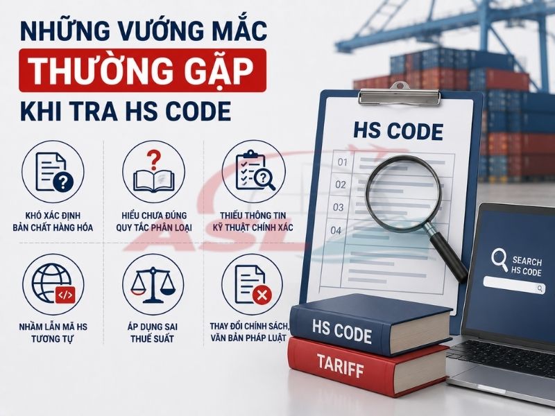 Tổng hợp những vướng mắc phổ biến khi tra HS Code trong hoạt động xuất nhập khẩu.