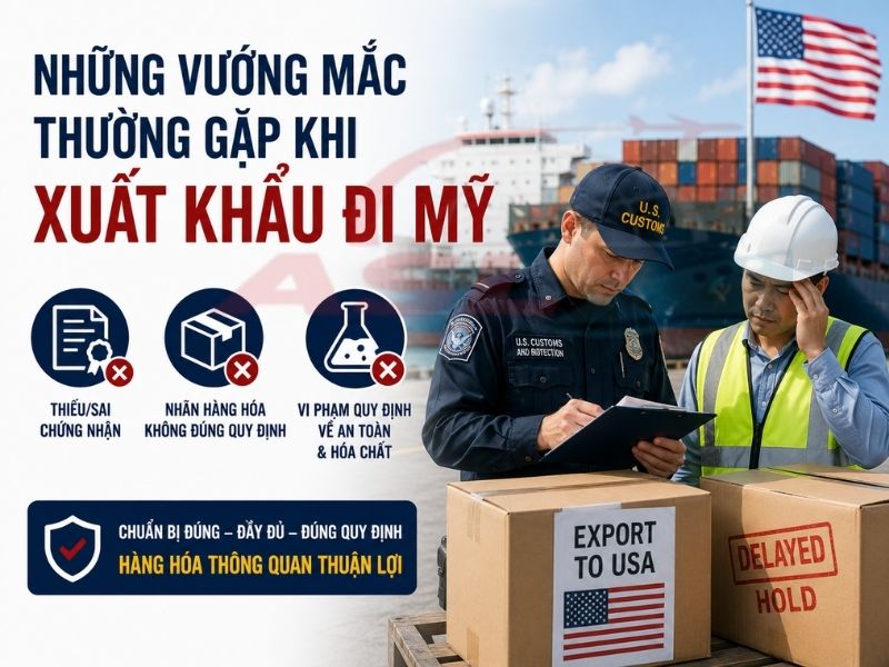 Tổng hợp các vướng mắc phổ biến khi xuất khẩu hàng sang Mỹ và giải pháp hạn chế rủi ro hiệu quả.