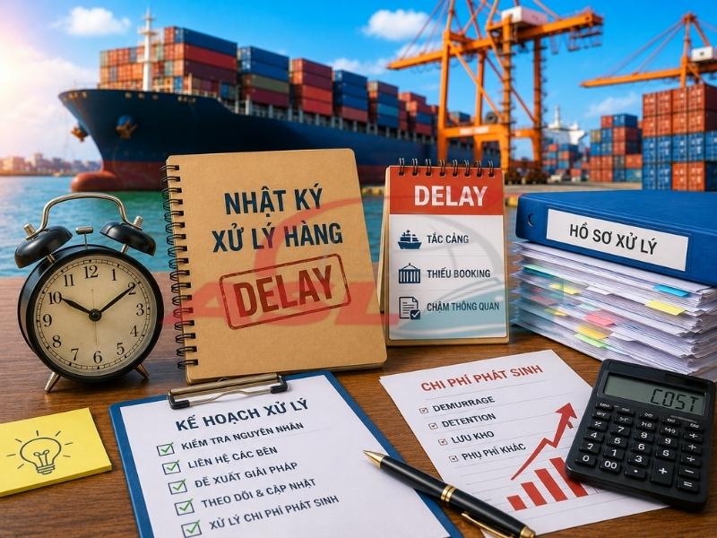 Hàng delay tại cảng có thể gây phát sinh chi phí gì? Kinh nghiệm xử lý thực tế từ doanh nghiệp logistics.